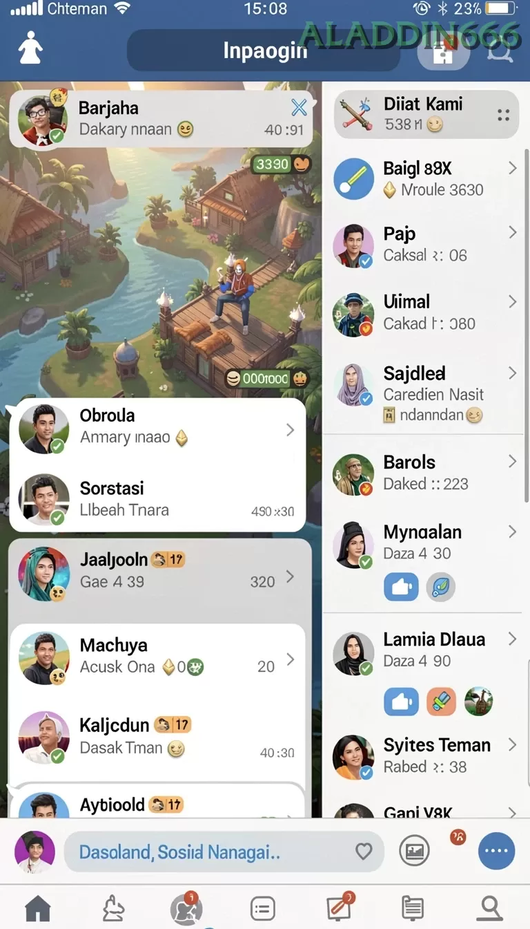 Cuplikan layar DOMINO4D — aktivitas